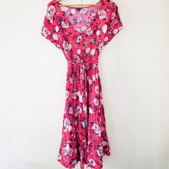 Torrid summer dress floral elastic waist - Picture 1 of 8